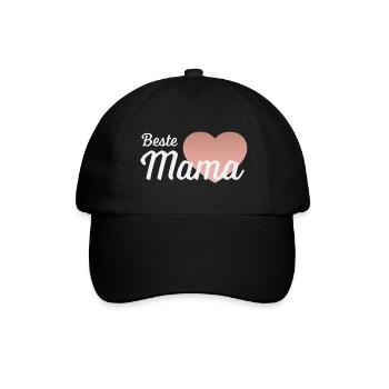 Beste Mama - Baseballkappe - Schwarz/Schwarz - Vorne