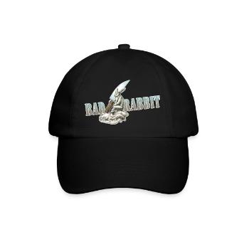 shirt motiv hase Messer Bad Rabbit neu - Baseballkappe - Schwarz/Schwarz - Vorne