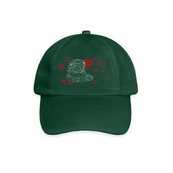 Mute cry in space, white - Baseball Cap - bottle green - Front