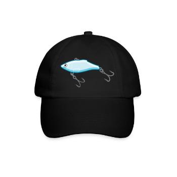 Fishing lures with fish hooks for anglers - Baseball Cap - black/black - Front