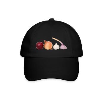 Allium Farbpalette Muster - Baseballkappe - Schwarz/Schwarz - Vorne