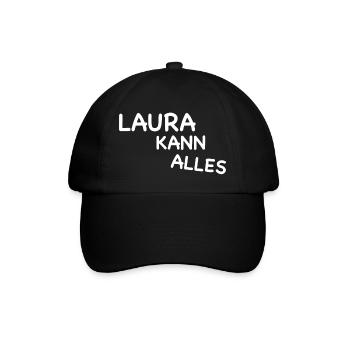 Laura peut tout faire I Laura est la meilleure - Casquette classique - noir/noir - Devant