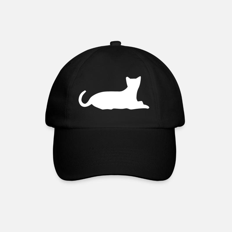 Cat Cat Cat Cat Cat - Baseball Cap - black/black