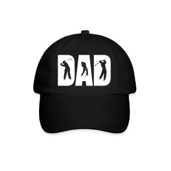 Golf Dad - Golfer Father Gift - Baseball Cap - black/black - Front