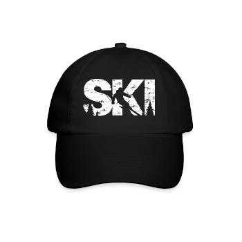 Ski - Baseballkappe - Schwarz/Schwarz - Vorne