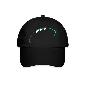 American Football Liebe Football Umriss - Baseballkappe - Schwarz/Schwarz - Vorne