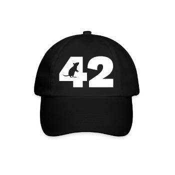42 - Maus - Baseballkappe - Schwarz/Schwarz - Vorne