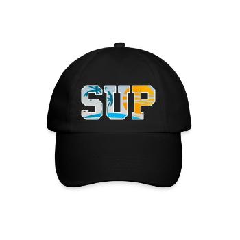 Retro Vintage Sup Rowing Designs T-Shirt Present - Baseball Cap - black/black - Front