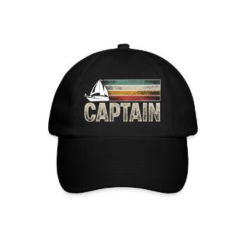 Captain Sailing Sailor Retro Vintage - Baseball Cap - black/black - Front
