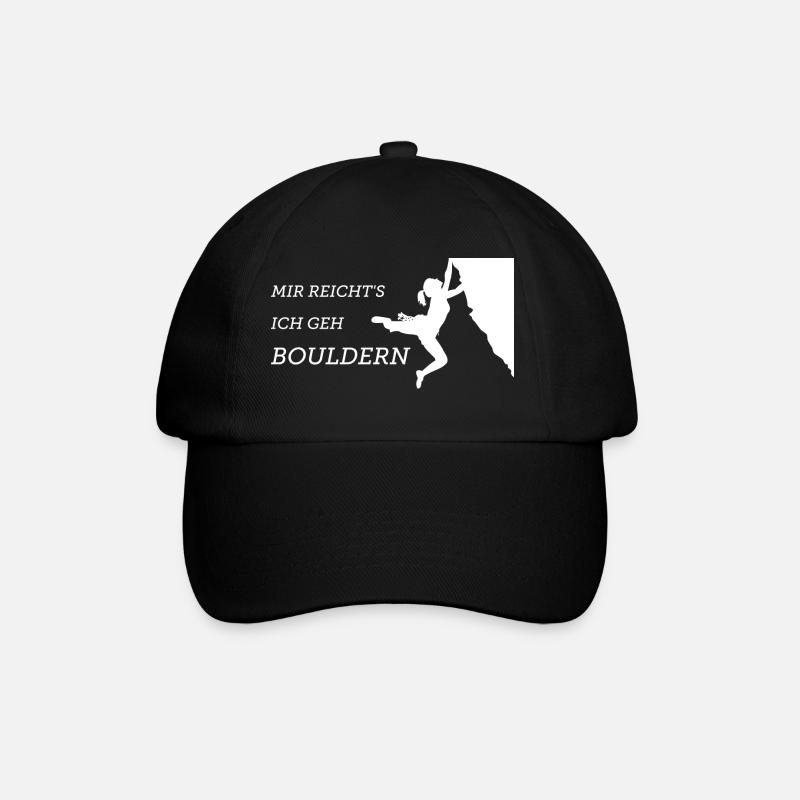 Boulderer - Ich geh Bouldern - Baseballkappe - Schwarz/Schwarz