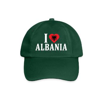t-shirt j’aime l’Albanie t-shirt Shqiperia - Casquette classique - vert bouteille - Devant