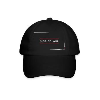 plan.do.win - Baseball Cap - black/black - Front