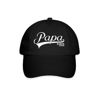 papa since 2022 - Baseball Cap - black/black - Front