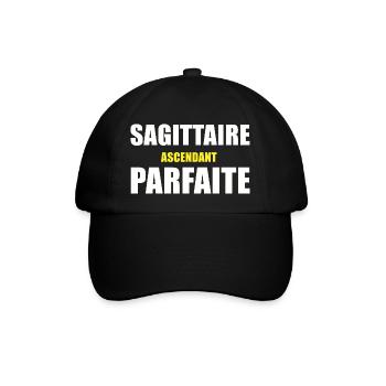 sagittaire ascendant parfaite / humour sagittaire - Casquette classique - noir/noir - Devant