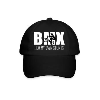 bmx je fais mes propres cascades - Casquette classique - noir/noir - Devant