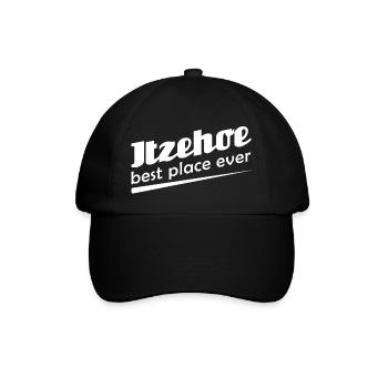 Itzehoe - Stadt best place ever - Baseballkappe - Schwarz/Schwarz - Vorne