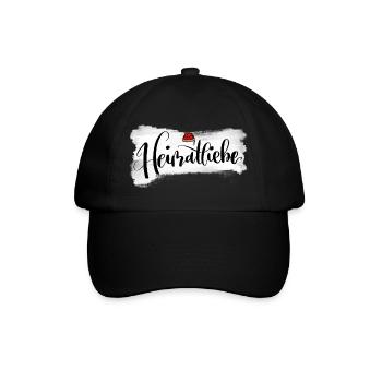 Heimatliebe - Schwarzwald - Bollenhut- Design - Baseballkappe - Schwarz/Schwarz - Vorne