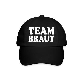 Team braut - Baseballkappe - Schwarz/Schwarz - Vorne