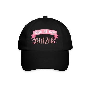 Salsa ist mein Glitzer! Tänzerin tanzen Geschenk - Baseballkappe - Schwarz/Schwarz - Vorne