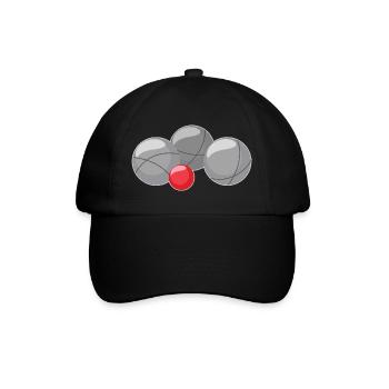Boule balls for boules and petanque players - Baseball Cap - black/black - Front
