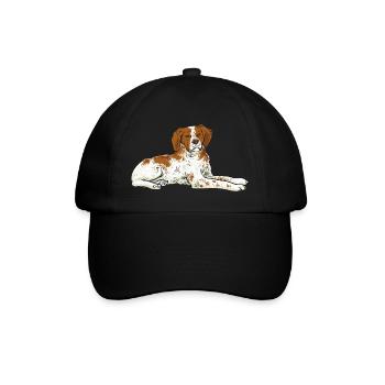 Français Bretagne Épagneul Epagneul Breton Cadeau - Casquette classique - noir/noir - Devant