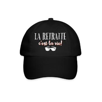 La retraite c'est la vie. - Casquette classique - noir/noir - Devant
