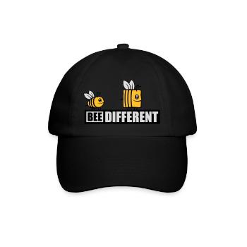 bee different saying quote - Baseball Cap - black/black - Front
