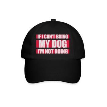 Citation Apportez mon chien - Casquette classique - noir/noir - Devant