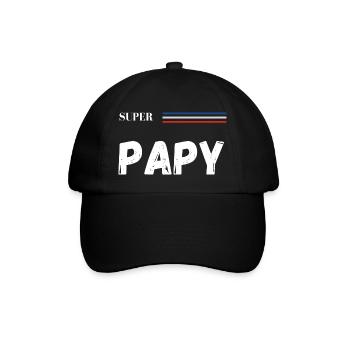 super papy - t-shirt assorti - Casquette classique - noir/noir - Devant