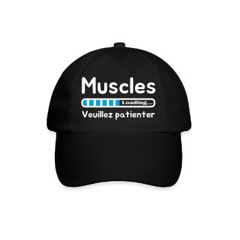 muscles en cours veuillez patienter muscles loadin - Casquette classique - noir/noir - Devant
