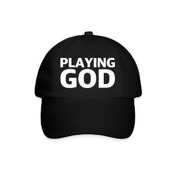 Playing God | funny sayings, provocation - Baseball Cap - black/black - Front