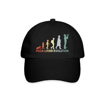 Development of a pizza lover - Baseball Cap - black/black - Front