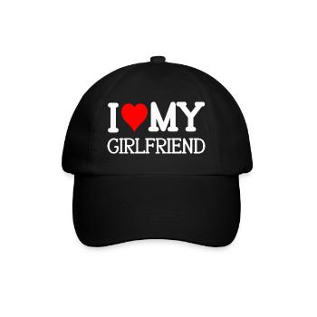 Heart and Letters Love Message Design - Baseball Cap - black/black - Front