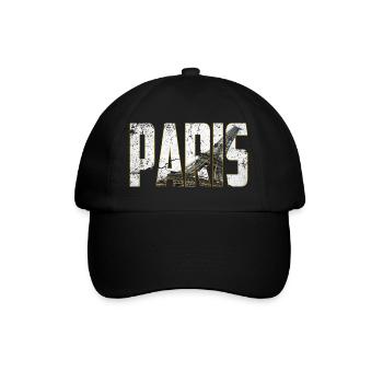 Paris en Lettres avec Tour Eiffel - Casquette classique - noir/noir - Devant