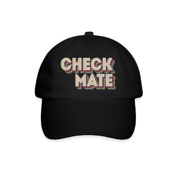 Schach Schachmatt Schachzüge Schachspieler - Baseballkappe - Schwarz/Schwarz - Vorne