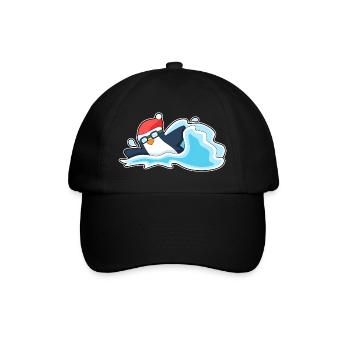 Pingouin Noël baignade - Casquette classique - noir/noir - Devant