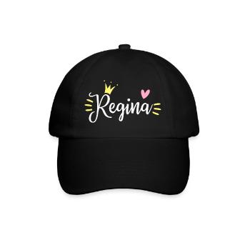 Regina Name Krone - Baseballkappe - Schwarz/Schwarz - Vorne