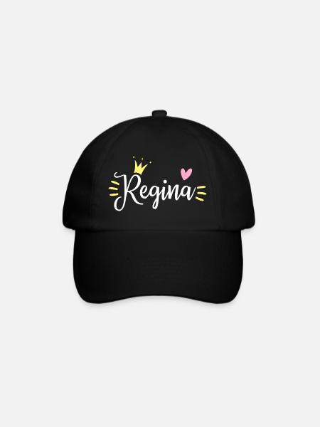 Regina Name Krone - Baseballkappe - Schwarz/Schwarz