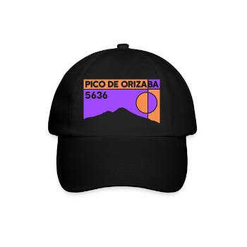 Pico De Orizaba Citlaltépetl Besteigung Mexico - Baseballkappe - Schwarz/Schwarz - Vorne