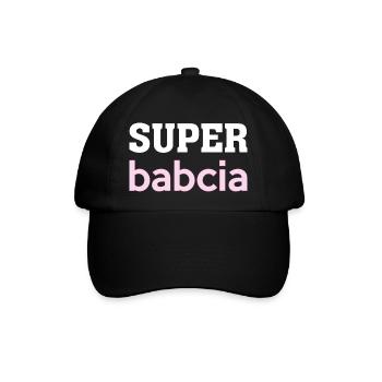 Super Babcia Poland Grandma Polska Polish - Baseball Cap - black/black - Front