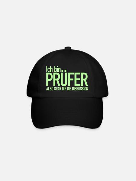 Ich bin Prüfer, Spar dir die Diskussion - Baseballkappe - Schwarz/Schwarz