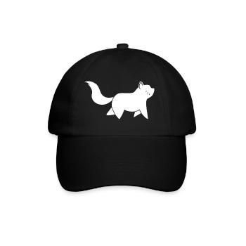 Katze in Bewegung Katzenfreund - Baseballkappe - Schwarz/Schwarz - Vorne