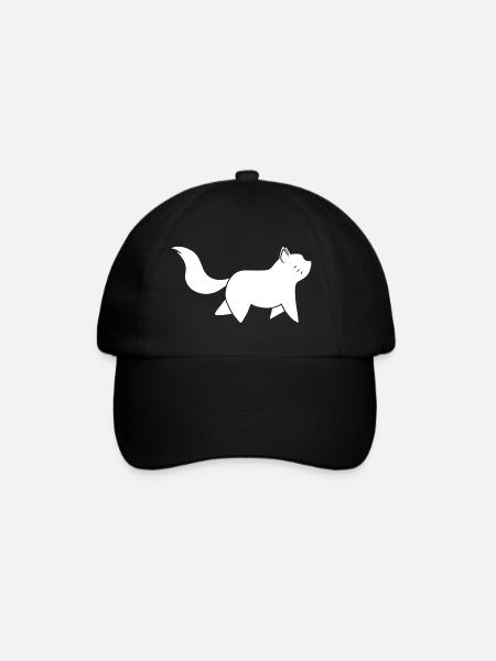 Katze in Bewegung Katzenfreund - Baseballkappe - Schwarz/Schwarz