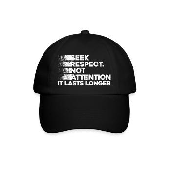 Loyalty, respect, friendship - motivation - Baseball Cap - black/black - Front