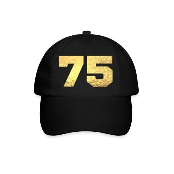 75 paillettes doré - 75e anniversaire - Casquette classique - noir/noir - Devant