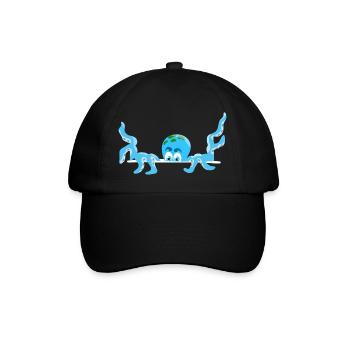 Curious sick woman looks in - Baseball Cap - black/black - Front