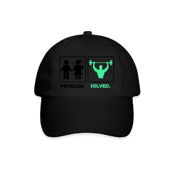 Problem solved fitness - Baseball Cap - black/black - Front