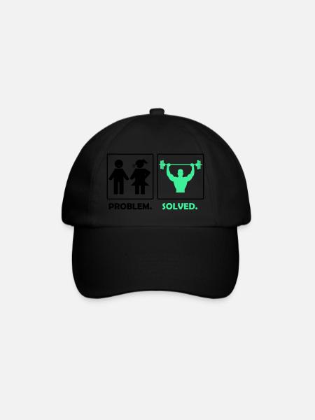 Problem solved fitness - Baseball Cap - black/black