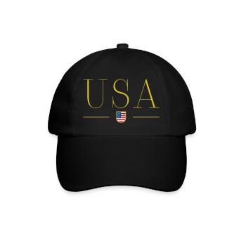 J’aime les États-Unis, T-shirt design de style élégance - Casquette classique - noir/noir - Devant