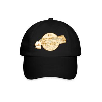 Sardine tinned fish chewing gum - Baseball Cap - black/black - Front